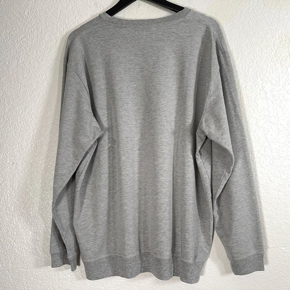 Goodlife Micro Terry Crewneck Sweatshirt Cotton Blend in Grey Heather Men's XXL - Picture 5 of 6